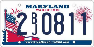 MD license plate 2BJ0811