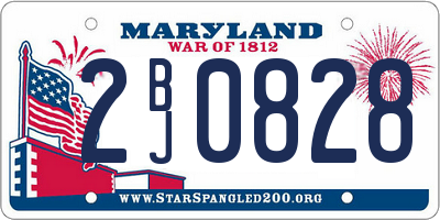 MD license plate 2BJ0828