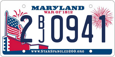 MD license plate 2BJ0941