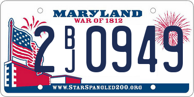 MD license plate 2BJ0949