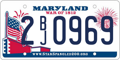 MD license plate 2BJ0969