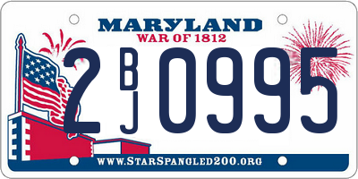 MD license plate 2BJ0995