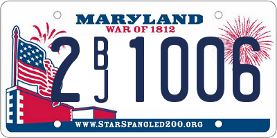 MD license plate 2BJ1006