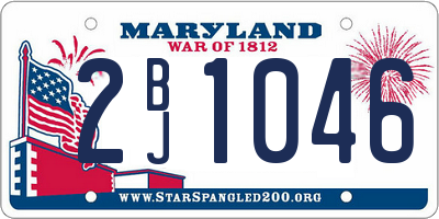 MD license plate 2BJ1046