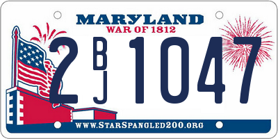 MD license plate 2BJ1047