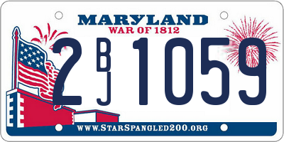 MD license plate 2BJ1059