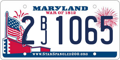 MD license plate 2BJ1065