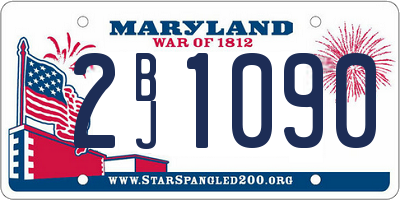 MD license plate 2BJ1090