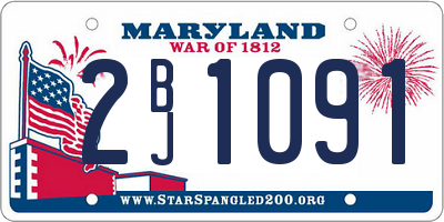 MD license plate 2BJ1091