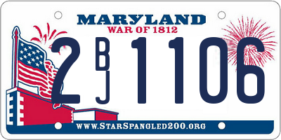 MD license plate 2BJ1106