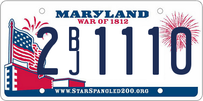 MD license plate 2BJ1110