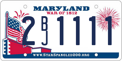 MD license plate 2BJ1111