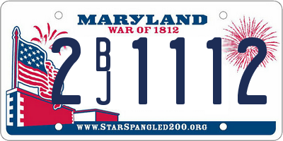 MD license plate 2BJ1112