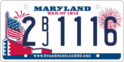 MD license plate 2BJ1116