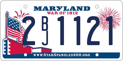 MD license plate 2BJ1121
