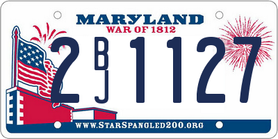 MD license plate 2BJ1127