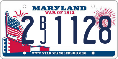 MD license plate 2BJ1128