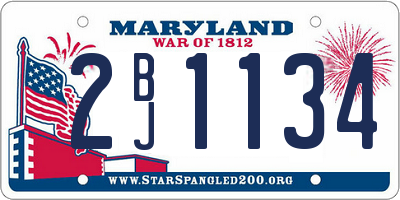 MD license plate 2BJ1134