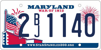 MD license plate 2BJ1140
