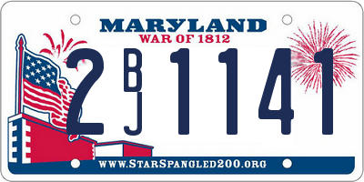 MD license plate 2BJ1141