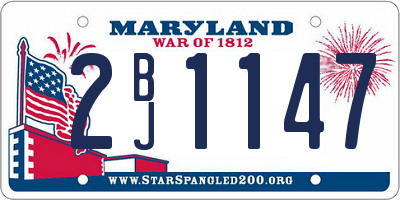 MD license plate 2BJ1147
