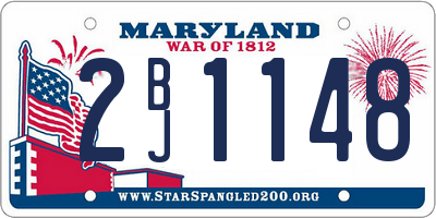 MD license plate 2BJ1148