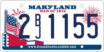 MD license plate 2BJ1155
