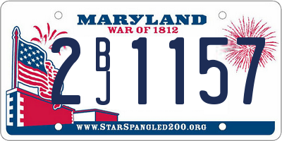 MD license plate 2BJ1157