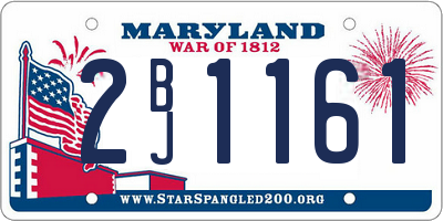 MD license plate 2BJ1161