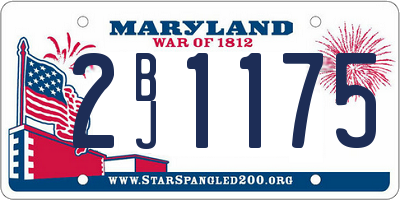 MD license plate 2BJ1175