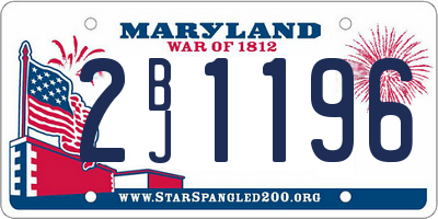 MD license plate 2BJ1196