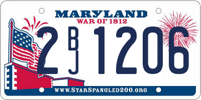 MD license plate 2BJ1206