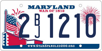 MD license plate 2BJ1210