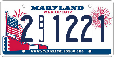 MD license plate 2BJ1221