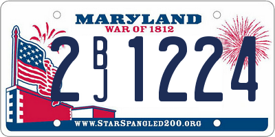 MD license plate 2BJ1224