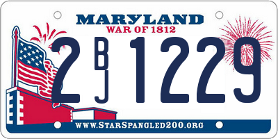MD license plate 2BJ1229