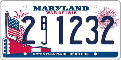 MD license plate 2BJ1232