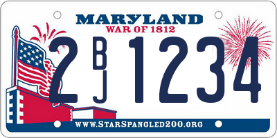 MD license plate 2BJ1234