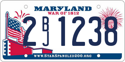 MD license plate 2BJ1238