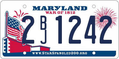 MD license plate 2BJ1242