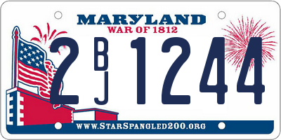 MD license plate 2BJ1244
