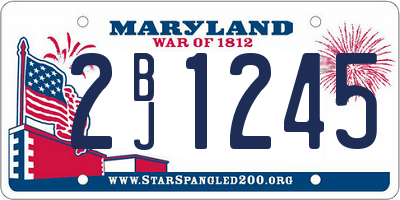 MD license plate 2BJ1245