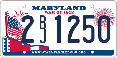 MD license plate 2BJ1250