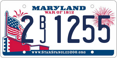 MD license plate 2BJ1255