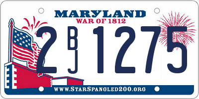 MD license plate 2BJ1275