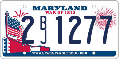 MD license plate 2BJ1277
