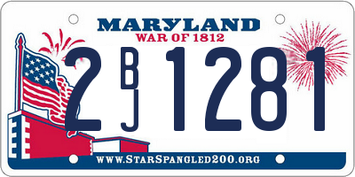 MD license plate 2BJ1281