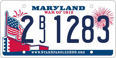 MD license plate 2BJ1283