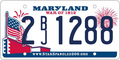 MD license plate 2BJ1288