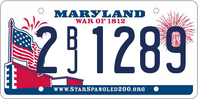 MD license plate 2BJ1289